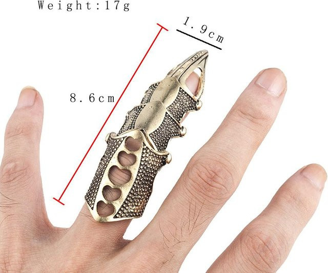 Klauenring Zinklegierung, Gold, Damen, Männer - Bild 1