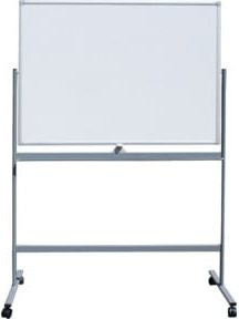 STIER Mobiles Whiteboard Magnetisch mit Fahrgestell Weiß B: 120 cm, H: 90 cm - Bild 1