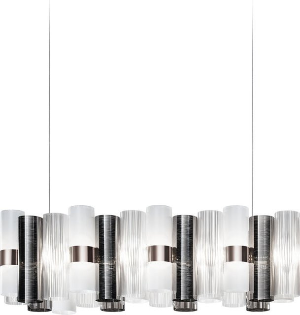 Slamp La Lollo Linear 100 LED-Pendelleuchte in Zinn und Weiß, dimmbar via Casambi - Bild 1