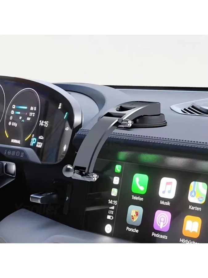 VIKEFON Auto Kugelkopf Adapter für Telefonhalterungen in Schwarz mit Saugnapf für Windschutzscheibe und Dashboard - Bild 4