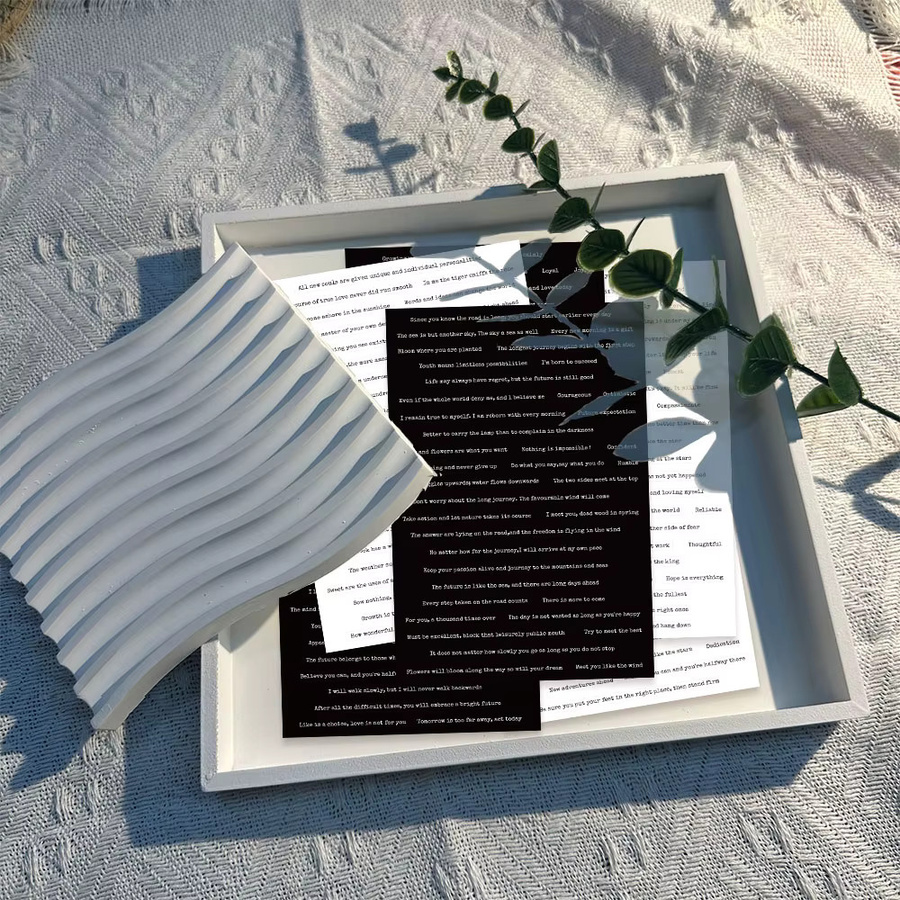 8 Stück inspirierende Zitate Aufkleber in Multicolour für dein DIY-Sammelalbum und Tagebuch aus Papier - Bild 6