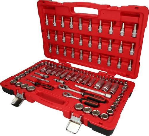 KS Tools Steckschlüsselsatz 951.0699 aus Chrome Vanadium in Rot - Bild 1