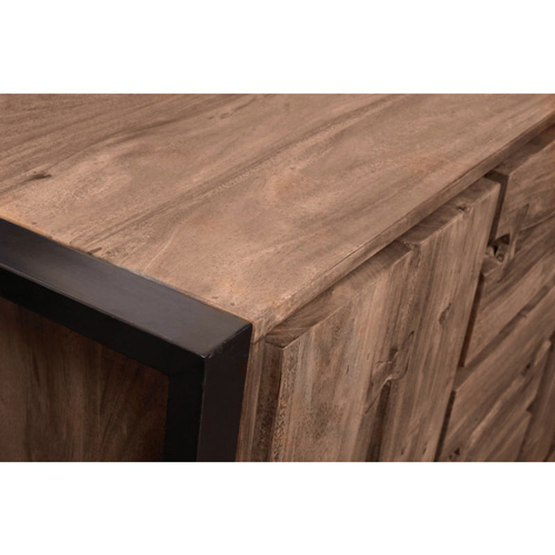 SIT Sideboard NATURAL EDGE in natur/schwarz aus Akazienholz und Metall, B/T/H: 140 x 40 x 90 cm - Bild 2