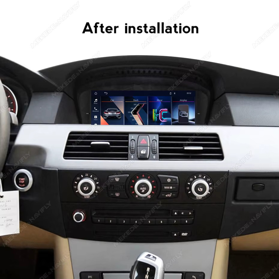 MEKEDE Auto-Multimedia-System mit 9,3 Zoll QLED Touchscreen für BMW 3er und 5er Serie (2005-2012), Linux-System mit GPS und kabellosem Carplay, Schwarz - Bild 2