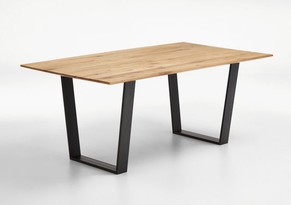 Esstisch OAK EDITION von NIEHOFF Sitzmöbel aus Eiche, rechteckig, geölt, Farbe: Braun/Schwarz, B/T/H: 180 x 90 x 76 cm
