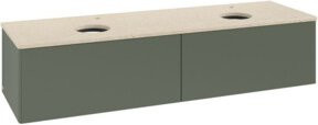 V&B Waschtischunterschrank Antao mit LED-Beleuchtung, grau lackiert, B/T: 160 x 50 cm - Bild 1