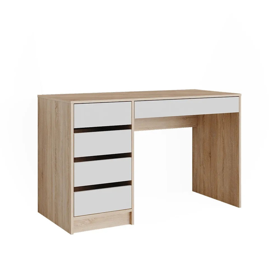 Vicco Schminktisch Sherry in Weiß und Sonoma, B: 120 cm, T: 75 cm, H: 75 cm - Bild 3