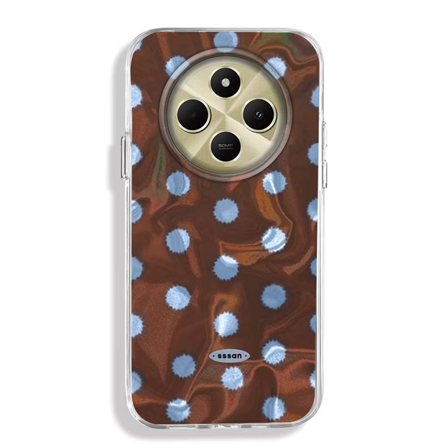 Handyhülle mit Polka Dots für Xiaomi Redmi 14C 13C A3 A1 A2 9A A5 9C 15C 11S 10S 8 9 Pro in Braun Rot - Bild 3