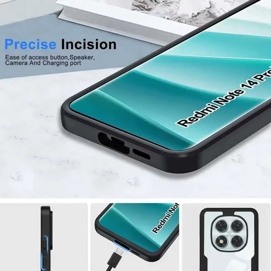 Xiaomi 360 Full Body Screen Protector für Redmi Note 14 Pro Plus, Note 14 Pro 4G 5G und Note 14, Transparent - Bild 4
