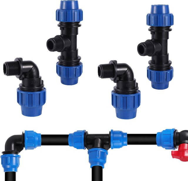 Bewässerungsarmatur mit Joint Locking für Garten und Landwirtschaft, Rohranschluss für Tropfbewässerung, 20/25/32mm - Bild 1