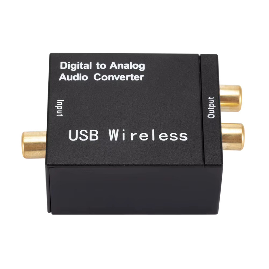 ALLOET Audio-Konverter DAC-Adapter mit optischem Kabel 1m, Bluetooth-kompatibel, Schwarz - Bild 2
