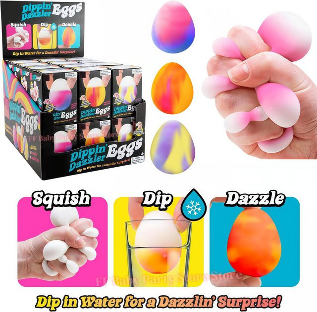 Needoh Goldenes Eiersuche-Spiel Überraschungsbox Oster-Fidget-Spielzeug mit Squishy-Überraschung in Gold und Multicolour zur Stressreduktion für Kinder - Bild 1