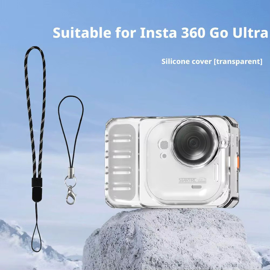 Transparente TPU-Schutzhülle für deine Insta360 Go Ultra Action Camera, stoßfest und kratzfest mit hartem Objektivdeckel - Bild 2
