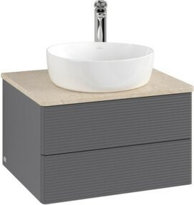 V&B Waschtischunterschrank Antao mit Frontstruktur, lackiert, B/T/H: 60 x 36 x 50 cm - Bild 1