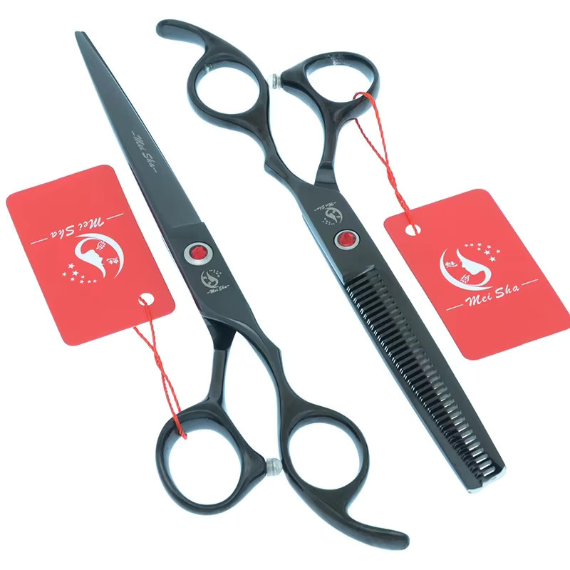Meisha Haarschneidescheren Set, Edelstahl, 7,0 Zoll und 6,5 Zoll - Bild 2
