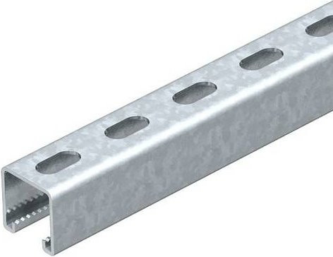 OBO Bettermann Profilschiene aus Metall in Silber, L x B x H: 70,0 x 4,1 x 4,1 cm - Bild 1