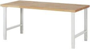 Rau Werkbank 7000-1 höhenverstellbar braun B/T/H: 200 x 90 x 79-114 cm - Bild 1