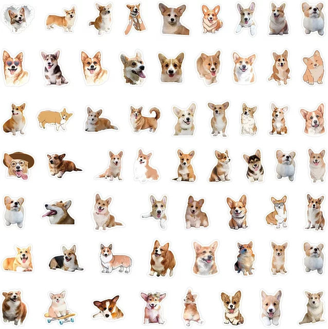 GOGOTU Corgi Graffiti Aufkleber, 60-teiliges Set - Bild 1