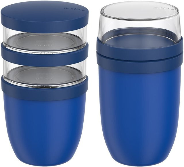 Mepal Lunchpot-Set XL Ellipse 2er Set Blau mit 900 ml und 1050 ml, auslaufsicher und spülmaschinenfest - Bild 1