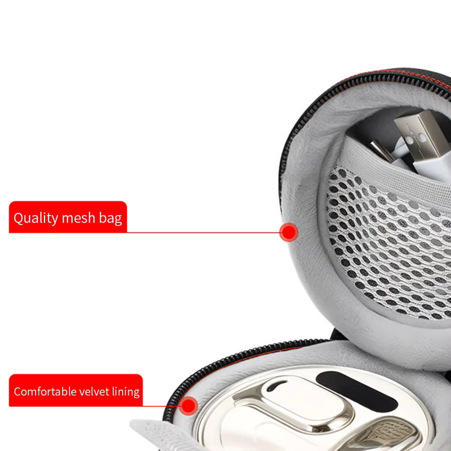 Harte EVA-Aufbewahrungstasche für Soundcore V40i Ohrhörer in Orange - Bild 3