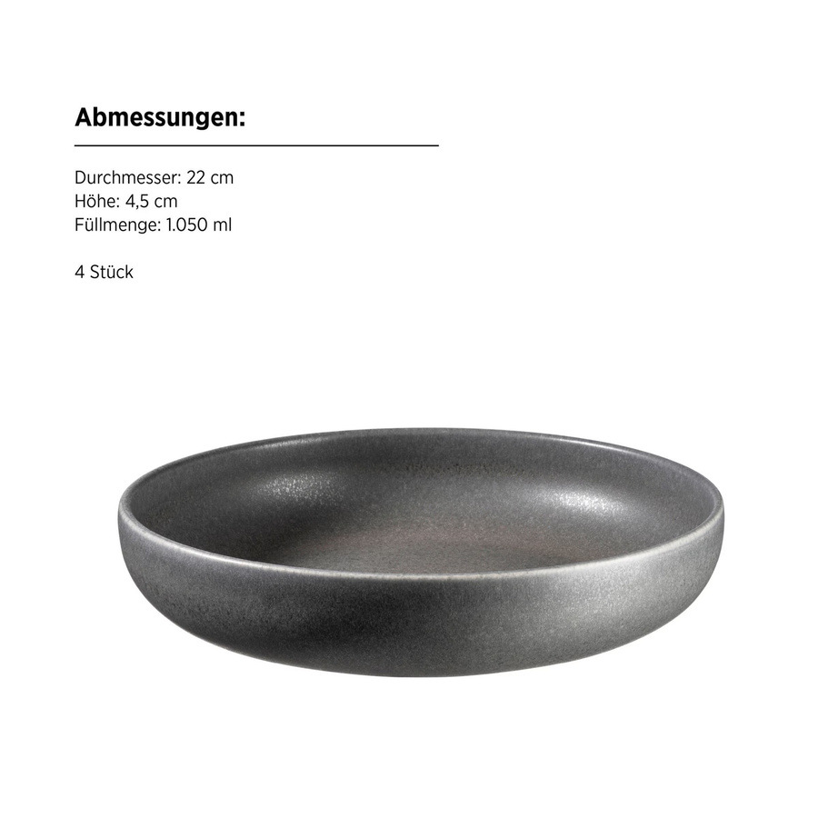 Mäser Schüssel Set Unico aus Steinzeug in Weiß und Anthrazit - Bild 2
