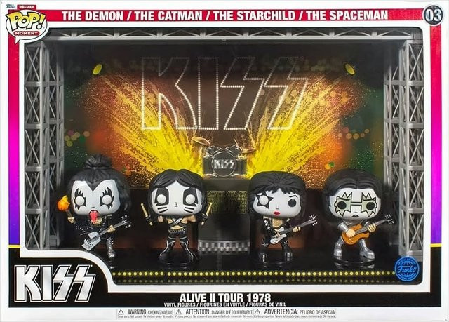 Funko POP Moments Deluxe Kiss Alive II Tour1978 4-teiliges Set - Bild 1
