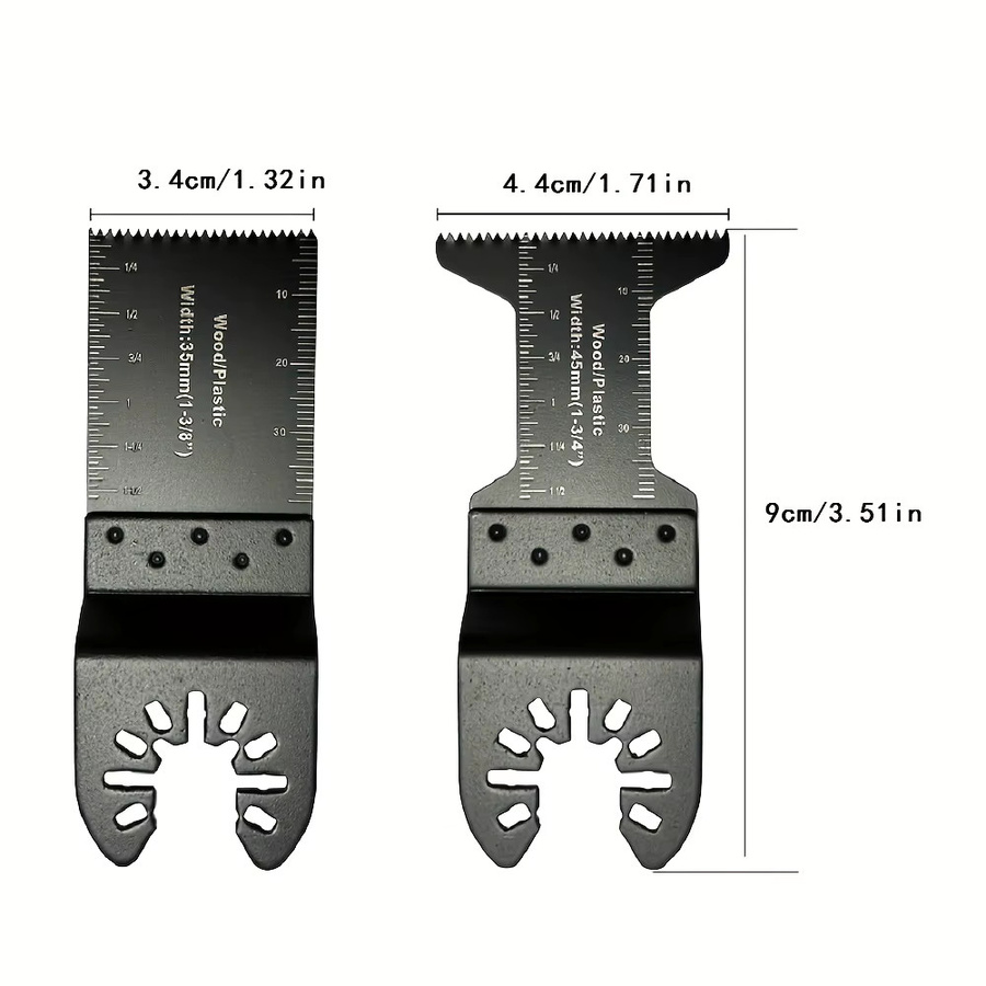 62-teiliges Multi-Tool-Sägeblatt-Set für oszillierende Sägen zum Schneiden von Holz, kompatibel mit DeWalt, Ryobi, Bosch, Ridgid, Milwaukee und Rockwell, Farbe: Schwarz - Bild 2