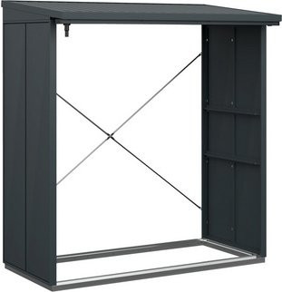 Ecostar Kaminholzregal Elegant-V aus Metall in Anthrazitgrau, B/H/T: 181,4 x 198 x 102,5 cm - Bild 2