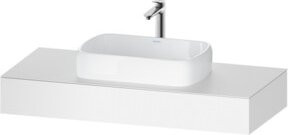 Duravit Konsole Qatego in Weiß Matt mit 1 Ausschnitt, B/T/H: 120 x 55 x 17 cm - Bild 1
