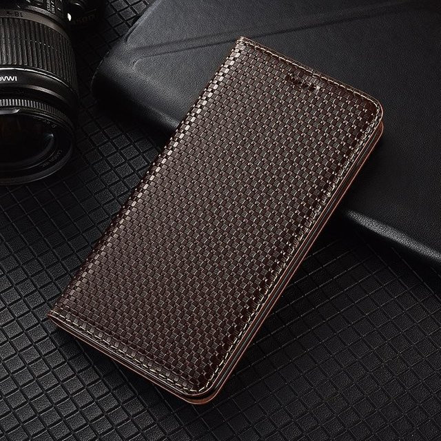 Echte Leder Klappbrieftaschen Handyhülle in Braun kompatibel mit Apple iPhone 17 16 15 14 13 Pro Pro Max Plus mit Kartensteckplatz und Stoßschutz - Bild 1