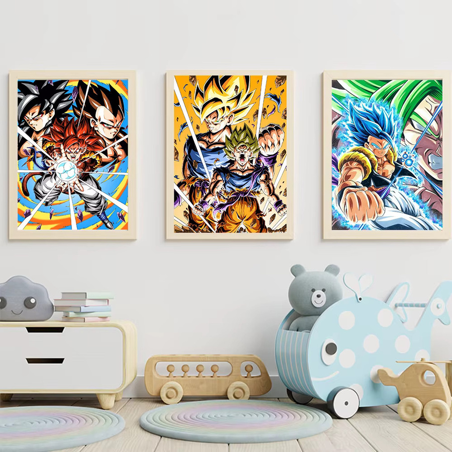 Bandai Diamond Painting Set Anime Charakter Super Saiyajin Goku und Vegeta DIY Strass-Mosaik Kreuzstich Multicolor - Bild 2