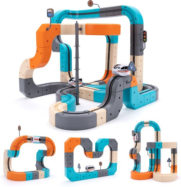 COOLPLAY Magnetische Anziehschienen-Elektrozug-Bausatz, ab 3 Jahre - Bild 1