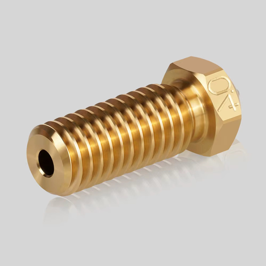 Qidi Messing-Düsen für X Max 3, Plus 3 und Smart 3 3D-Drucker Hotend Zubehör für 1,75mm Filament in den Größen 0,2mm, 0,4mm, 0,6mm und 0,8mm in Gold - Bild 2