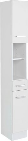 HELD MÖBEL Seitenschrank Riga in Weiss matt mit Türen und Regalböden, B/H/T: 25 x 190 x 35 cm - Bild 1