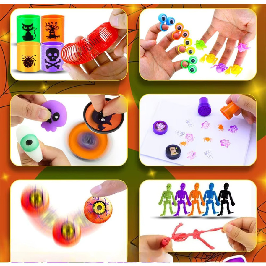 228-teiliges Halloween-Party-Set mit bunten Kunststoff-Geschenken für Kinder und Karnevalsparty-Auszeichnungen - Bild 3
