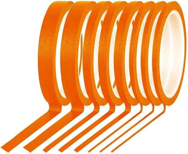 8 Rollen buntes Pinstriping-Klebeband Set für DIY-Malerei und Bastelarbeiten, verschiedene Breiten, Gesamtlänge 160 Meter - Bild 1