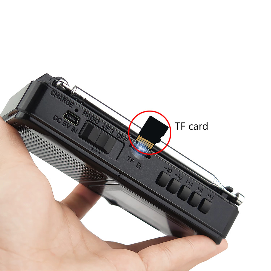 XHDATA D-328 Tragbarer DSP-Radioempfänger mit AM/FM/SW, Bluetooth, USB und MP3-Player in Schwarz - Bild 4