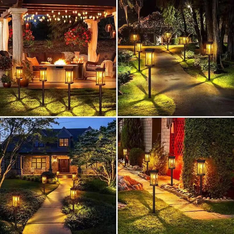 ZTree Solar-LED-Außenbeleuchtung mit warmweißem Licht, IP65 wasserdicht, Solar-Landschaftsbeleuchtung für Garten und Hof - Bild 2