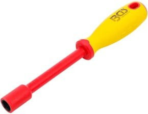 BGS VDE-Steckschlüssel-Schraubendreher 71093 Sechskant SW 13 mm Klingenlänge 125 mm in Rot - Bild 1