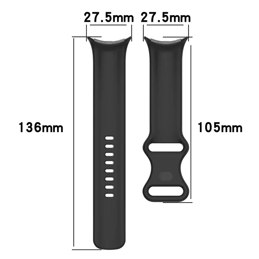 Mptionx Uhrenarmband Silikon, Schwarz, Google Pixel Watch 2, Unisex - Bild 4
