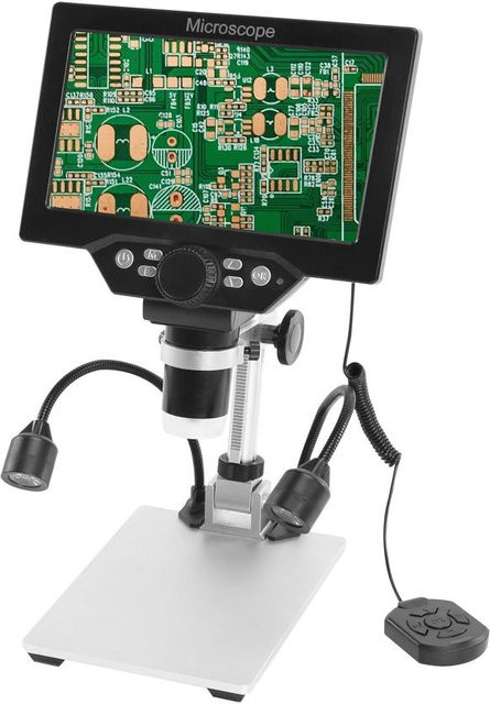 Honor Electronics B1200 Digitalmikroskop mit 7 Zoll LCD-Farbbildschirm, 12MP Auflösung und 1-1200X kontinuierlicher Vergrößerung, bunt - Bild 1