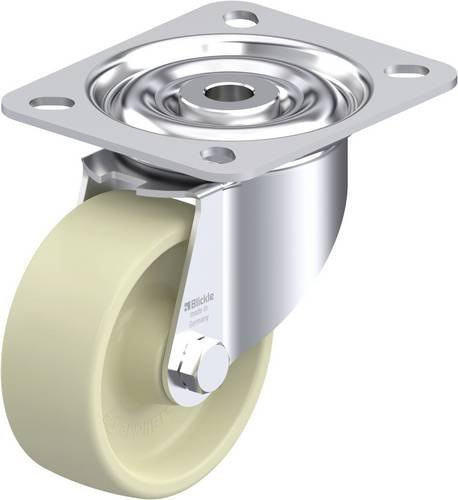 Blickle Lenkrolle LI-POH 81G mit Rad-Durchmesser 80mm und einer Tragfähigkeit von 150kg, verzinkt, blau/beige - Bild 1