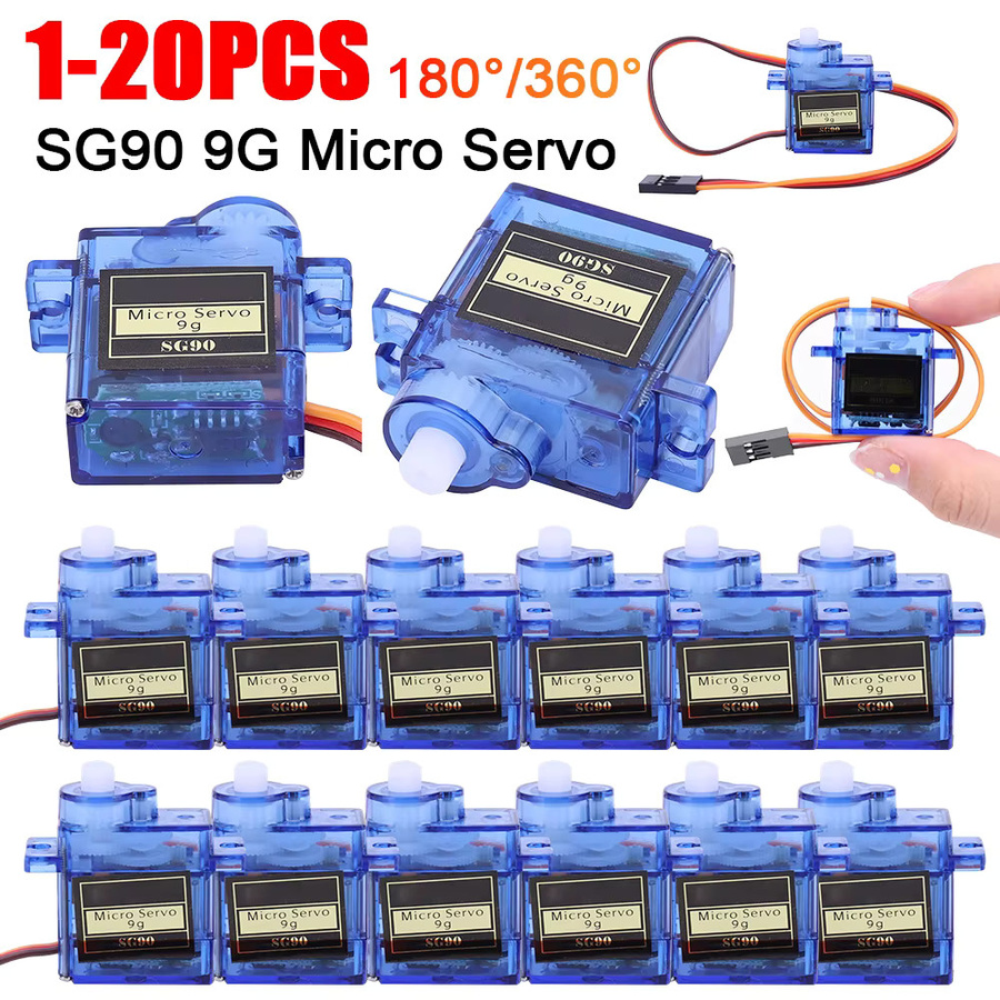 APWIKOGER SG90 digitaler Servomotor, 1–20 Stück, 180/360-Grad-Drehung - Bild 2