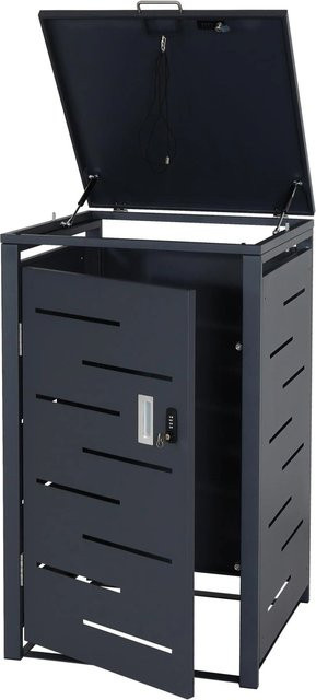 PROREGAL Mülltonnenbox für 1 Tonne, erweiterbar, Anthrazit, B/T/H: 103 x 60 x 62 cm - Bild 1