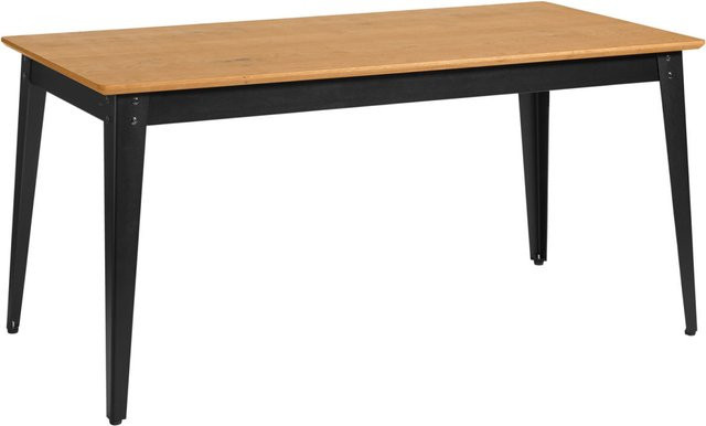 VEGA Esstisch Acerios in Rechteckform mit Wildeiche Platte und schwarzem Gestell, B/T/H: 160 x 80 x 76 cm - Bild 1