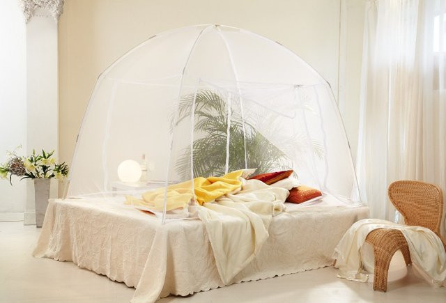 Hecht Mobiler Insektenschutz aus Polyester in Weiß B/T/H: 200 x 180 x 155 cm - Bild 1