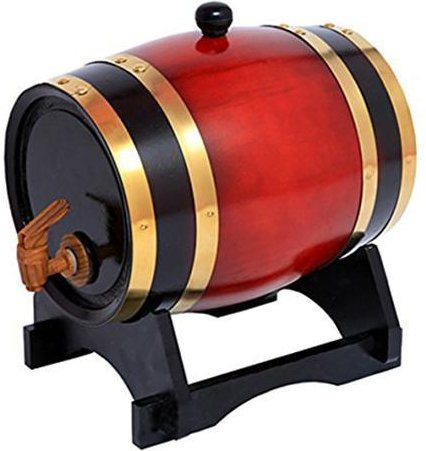 UNTIOR Holz Weinfass aus Eiche für Wein, Bier, Rum oder Whisky, Farbe: Braun, Volumen: 3 l - Bild 1