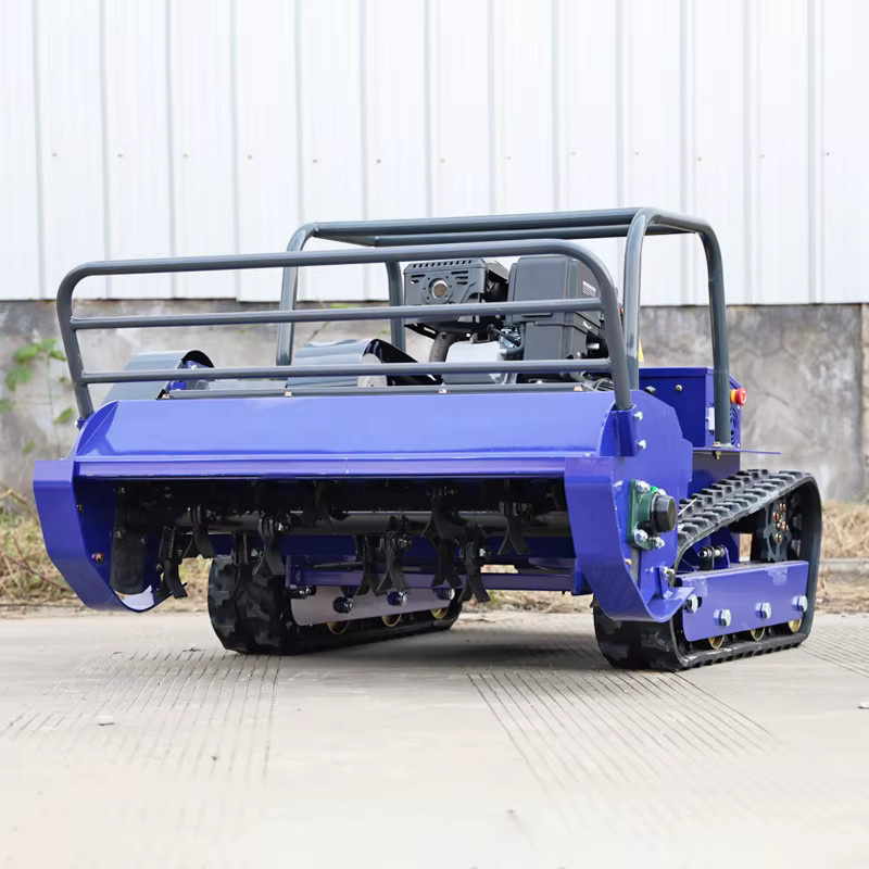 TONGZHONG ferngesteuerter Rasenmäherroboter mit Raupenantrieb in Blau, 800 mm Schnittbreite - Bild 2