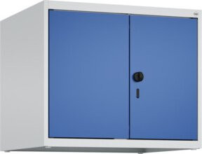 C+P Aufsatzschrank Classic PLUS mit 2 Abteilen, B/T/H: 50 x 60 x 50 cm, Sicherheits-Drehriegel, grau/blau - Bild 1