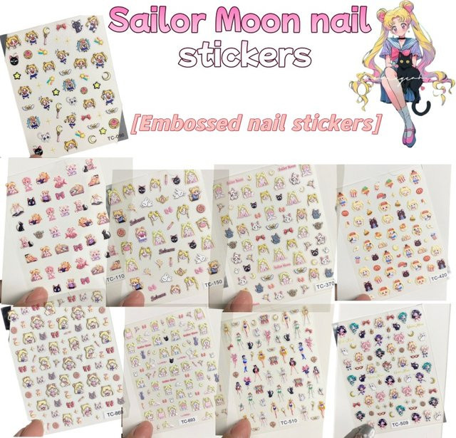 Bandai Sailor Moon Tsukino Usagi Motiv Nagelaufkleber und Dekorationsaufkleber in Multicolour - Bild 1
